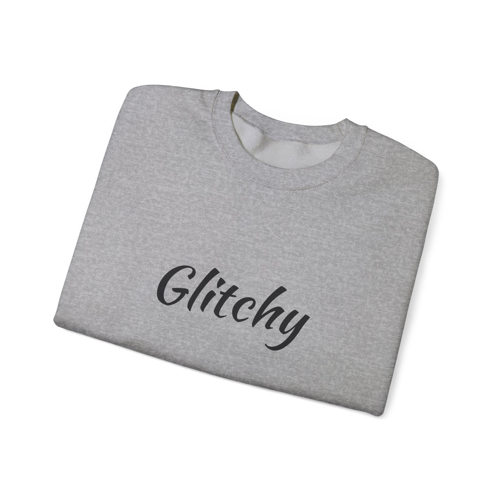 Glitchy Script Crewneck Sweatshirt