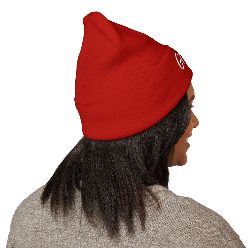 Glitchy Embroidered Beanie