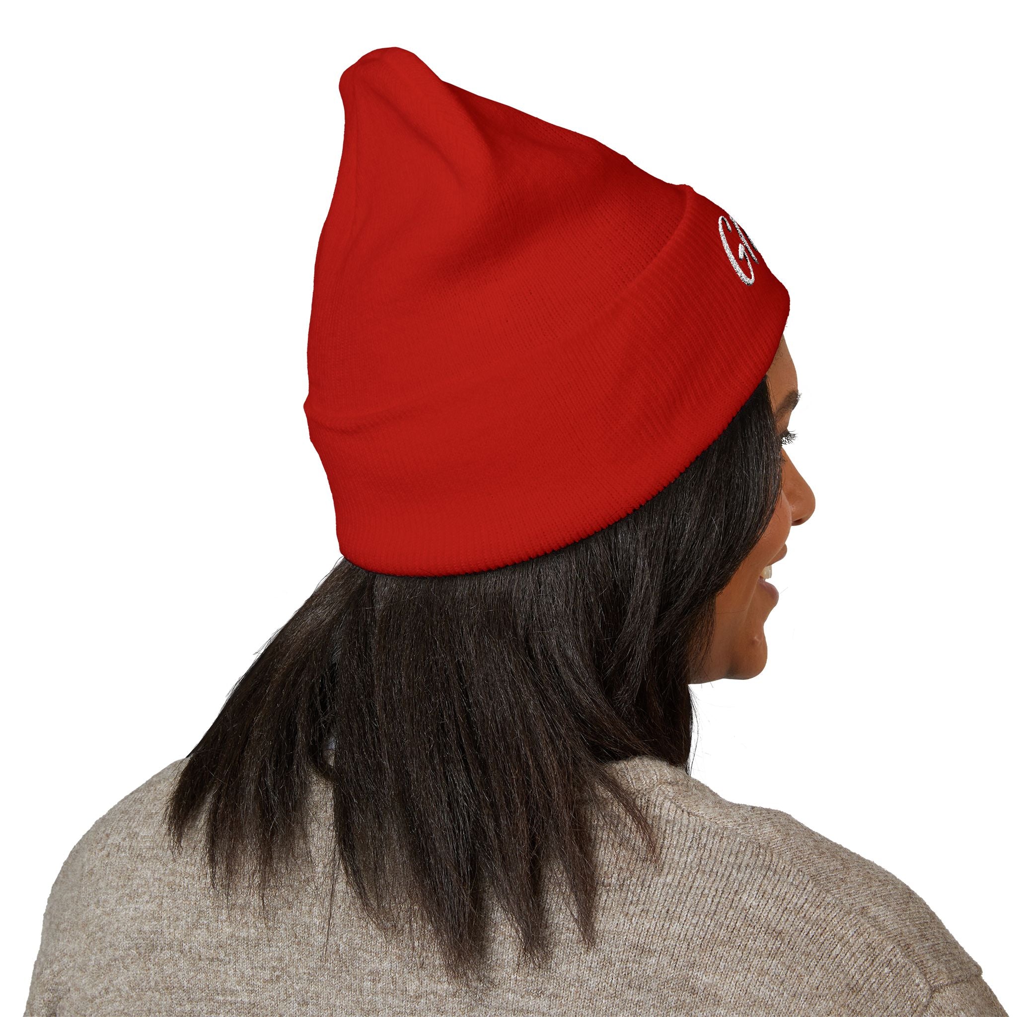 Glitchy Embroidered Beanie