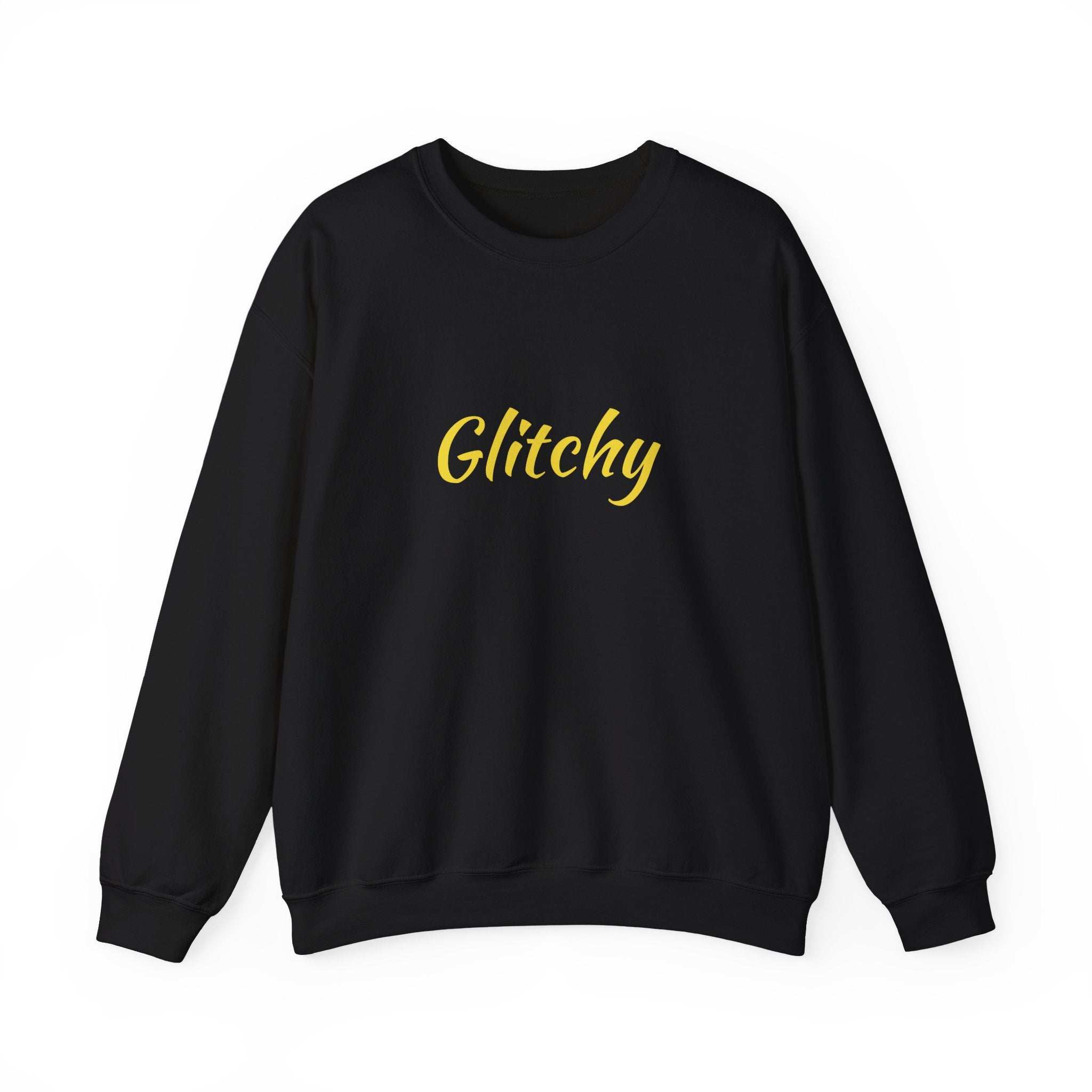 Glitchy Script Crewneck Sweatshirt