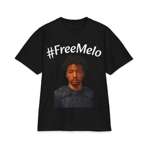 #FreeMelo T-Shirt — Protest Graphic Tee Featuring Portrait