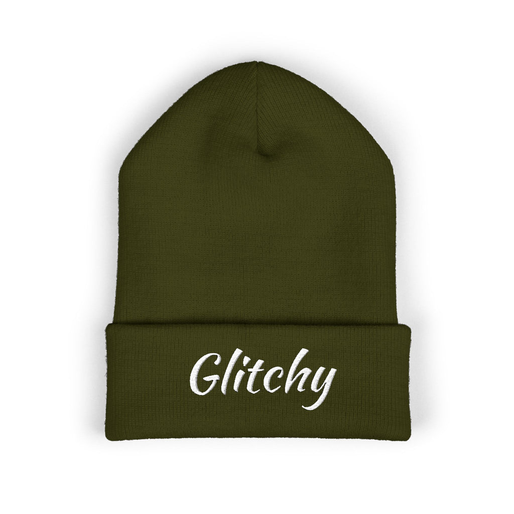 Glitchy Embroidered Beanie