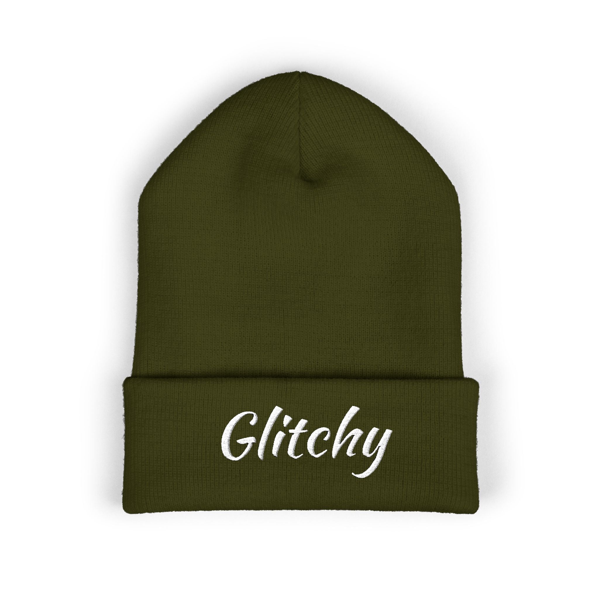 Glitchy Embroidered Beanie