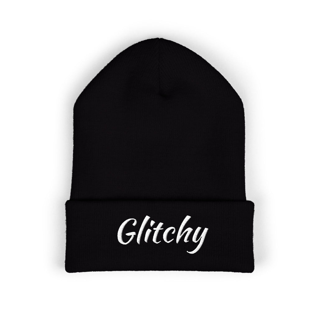 Glitchy Embroidered Beanie