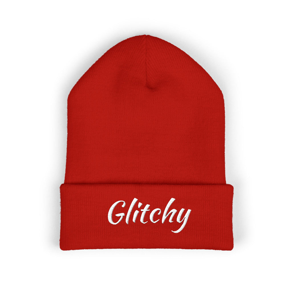 Glitchy Embroidered Beanie