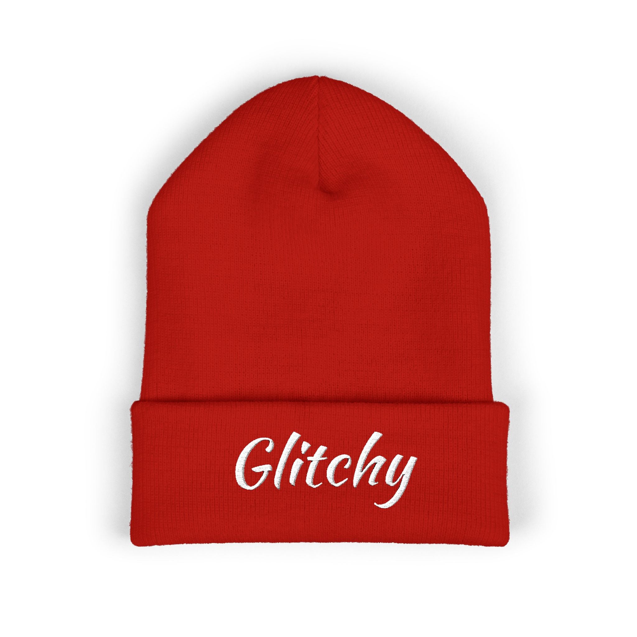 Glitchy Embroidered Beanie