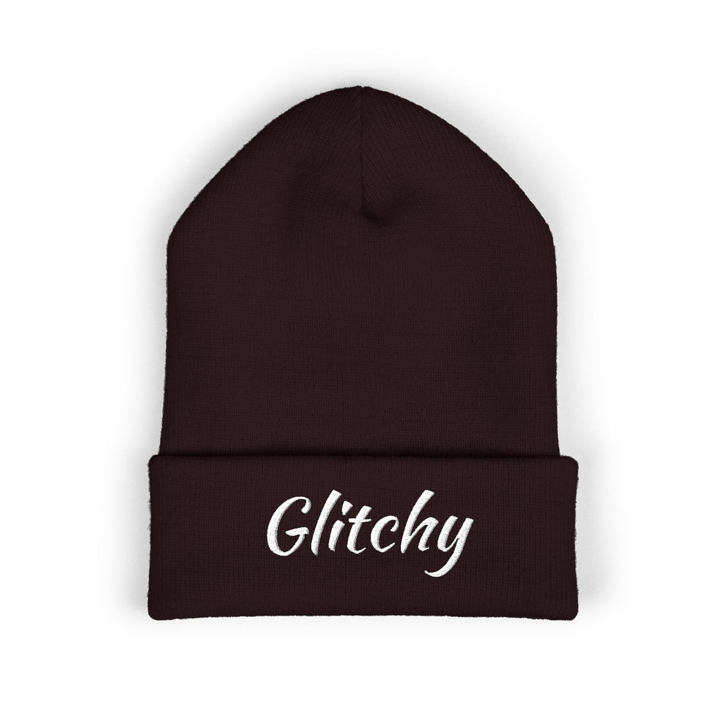 Glitchy Embroidered Beanie
