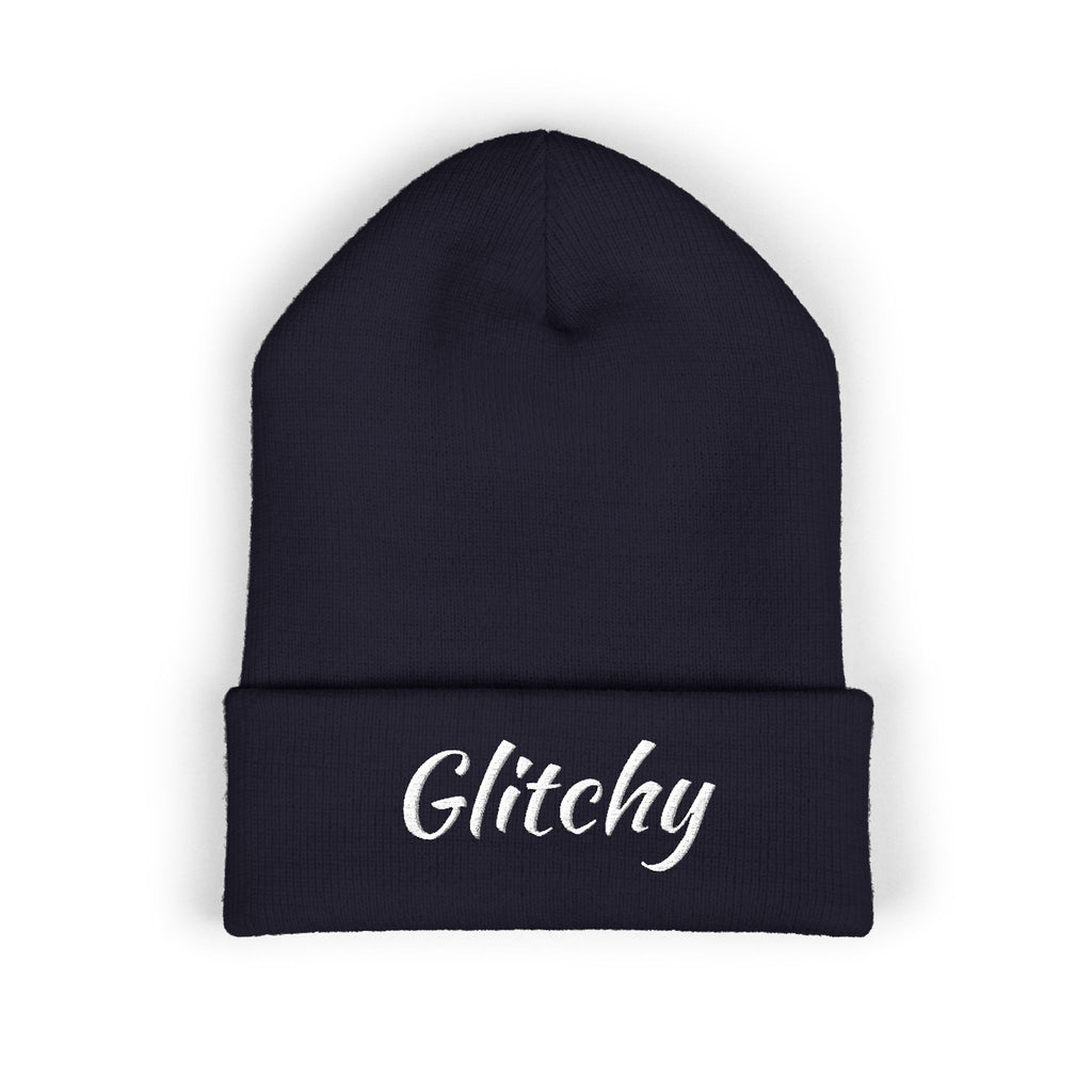 Glitchy Embroidered Beanie