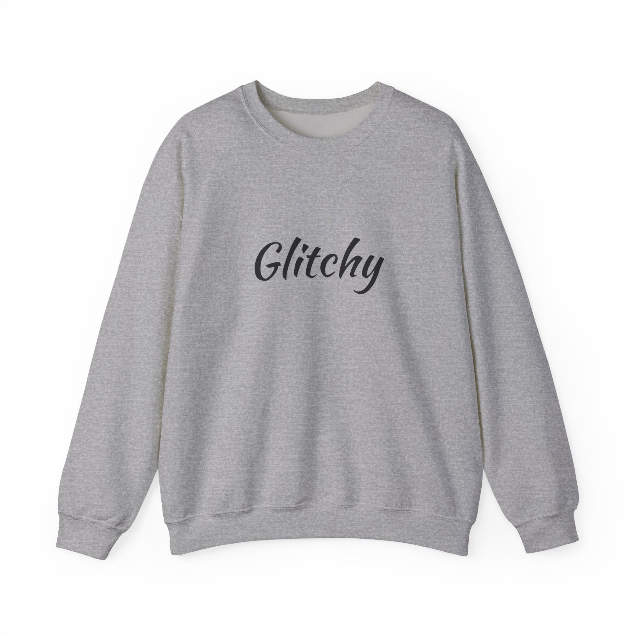 Glitchy Script Crewneck Sweatshirt