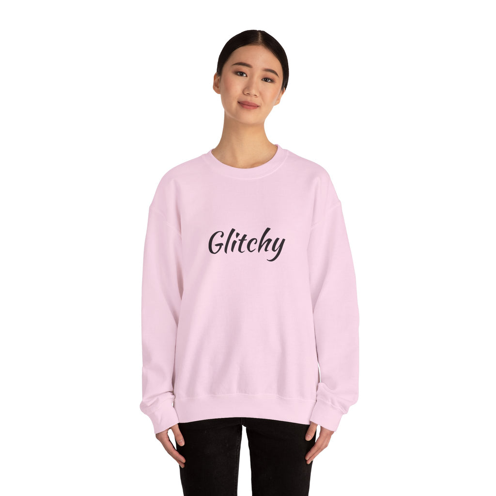 Glitchy Script Crewneck Sweatshirt