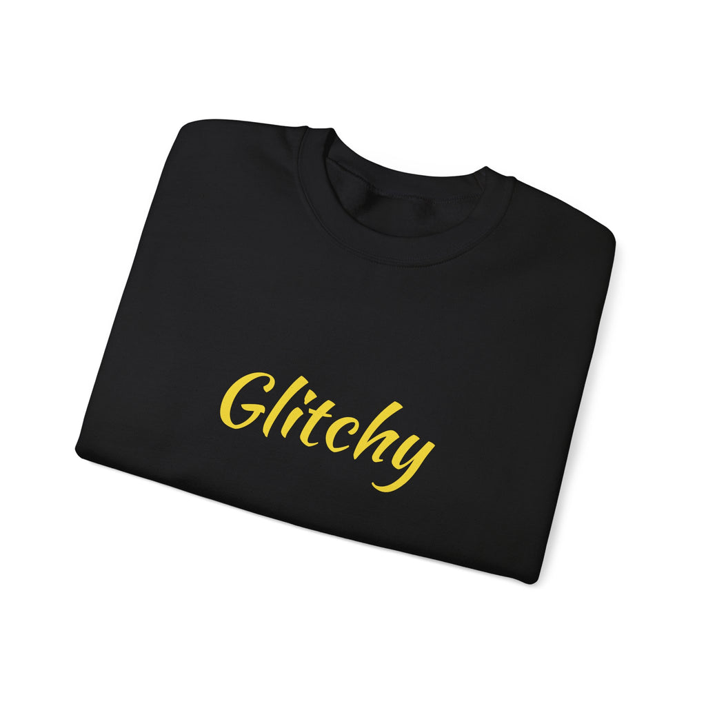 Glitchy Script Crewneck Sweatshirt