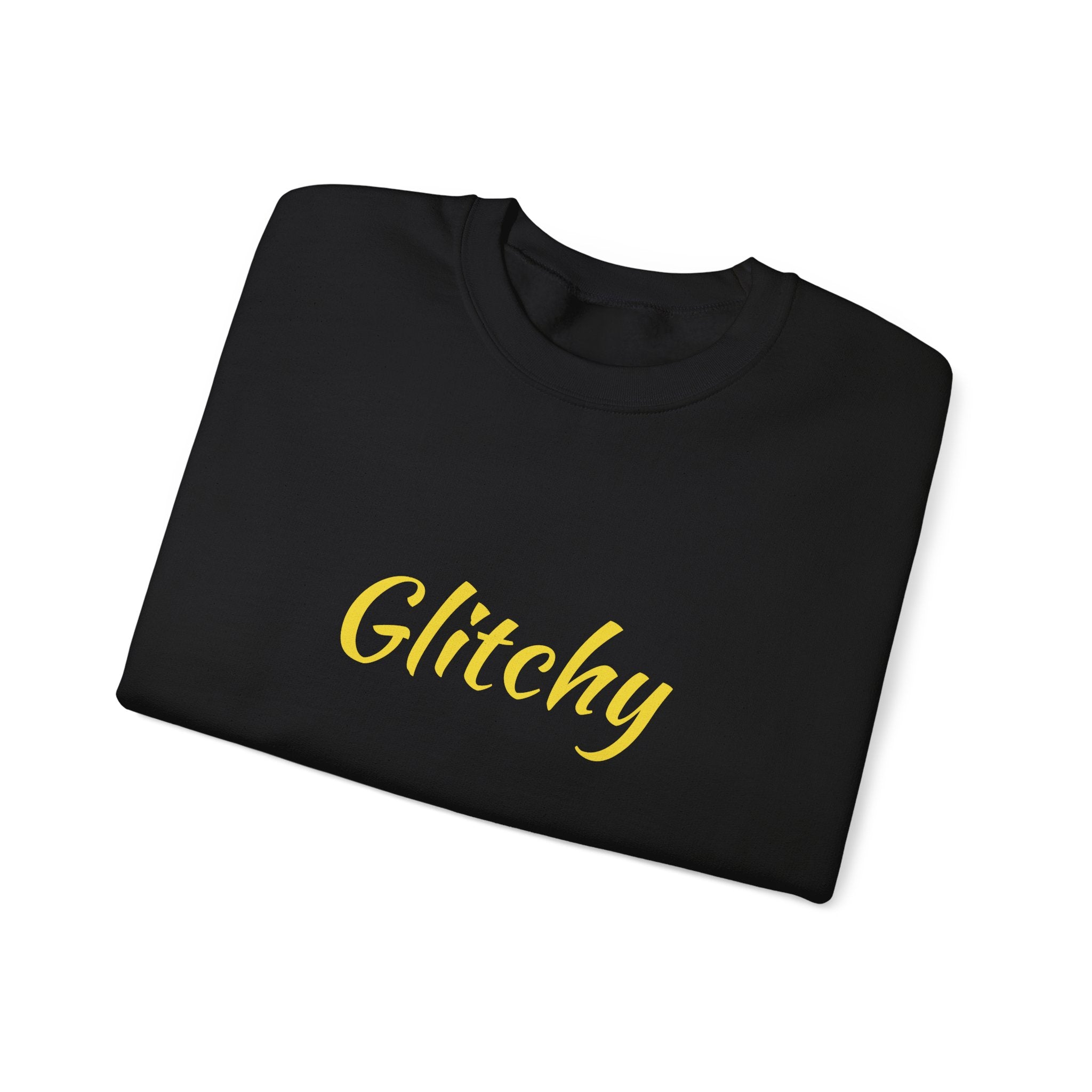 Glitchy Script Crewneck Sweatshirt