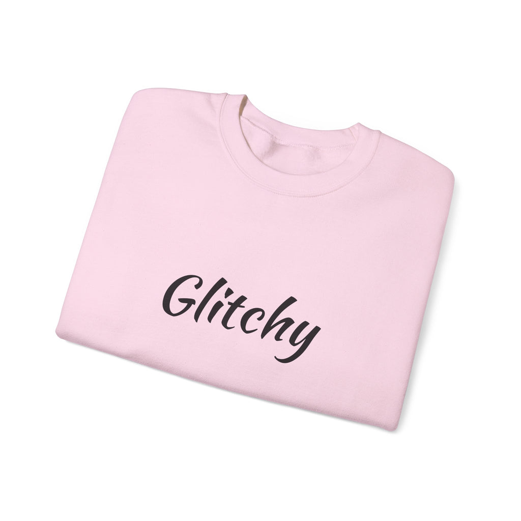 Glitchy Script Crewneck Sweatshirt