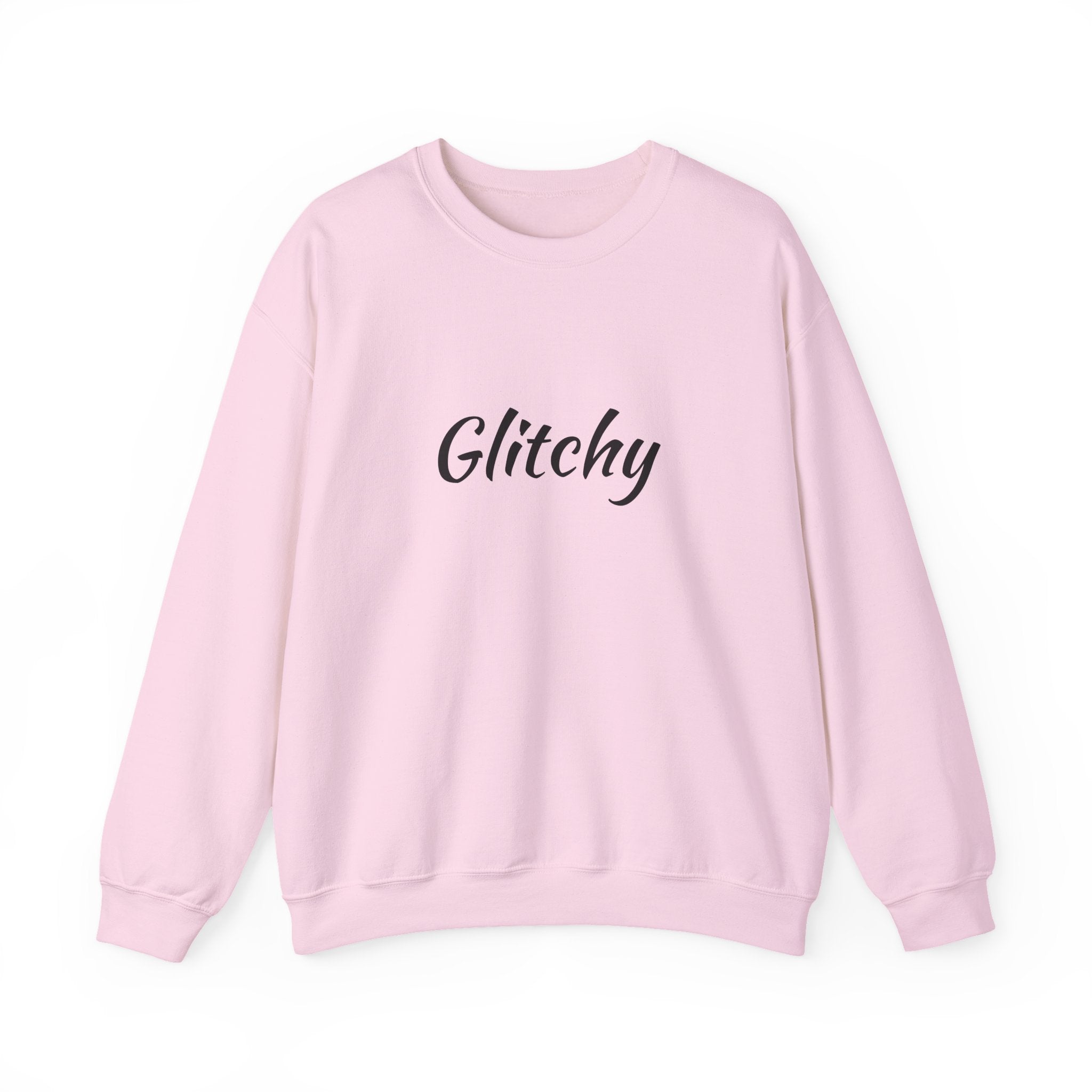 Glitchy Script Crewneck Sweatshirt