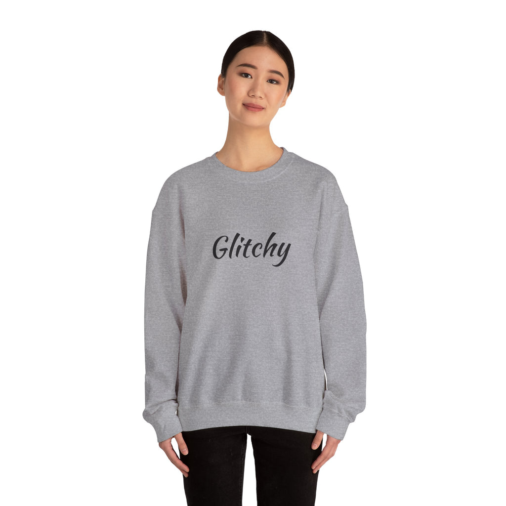 Glitchy Script Crewneck Sweatshirt