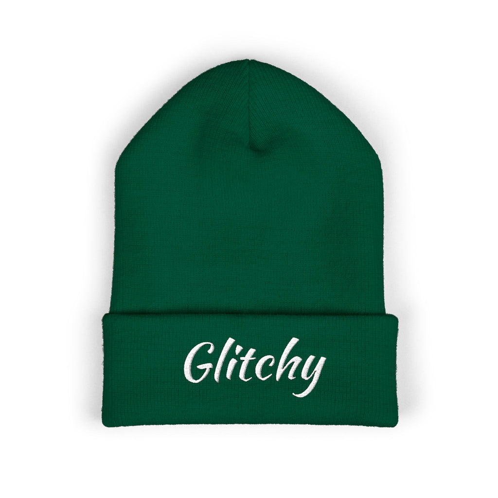 Glitchy Embroidered Beanie