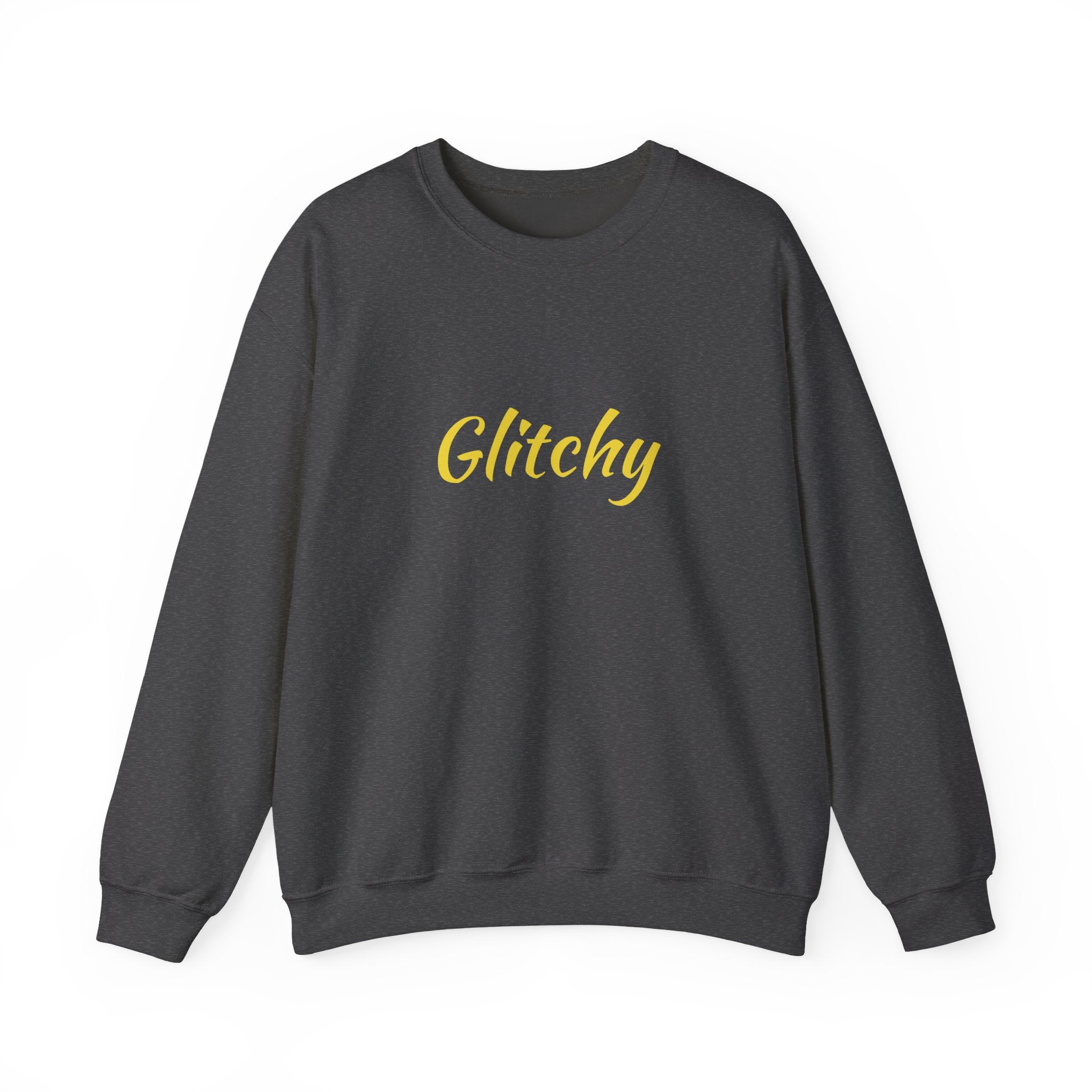 Glitchy Script Crewneck Sweatshirt
