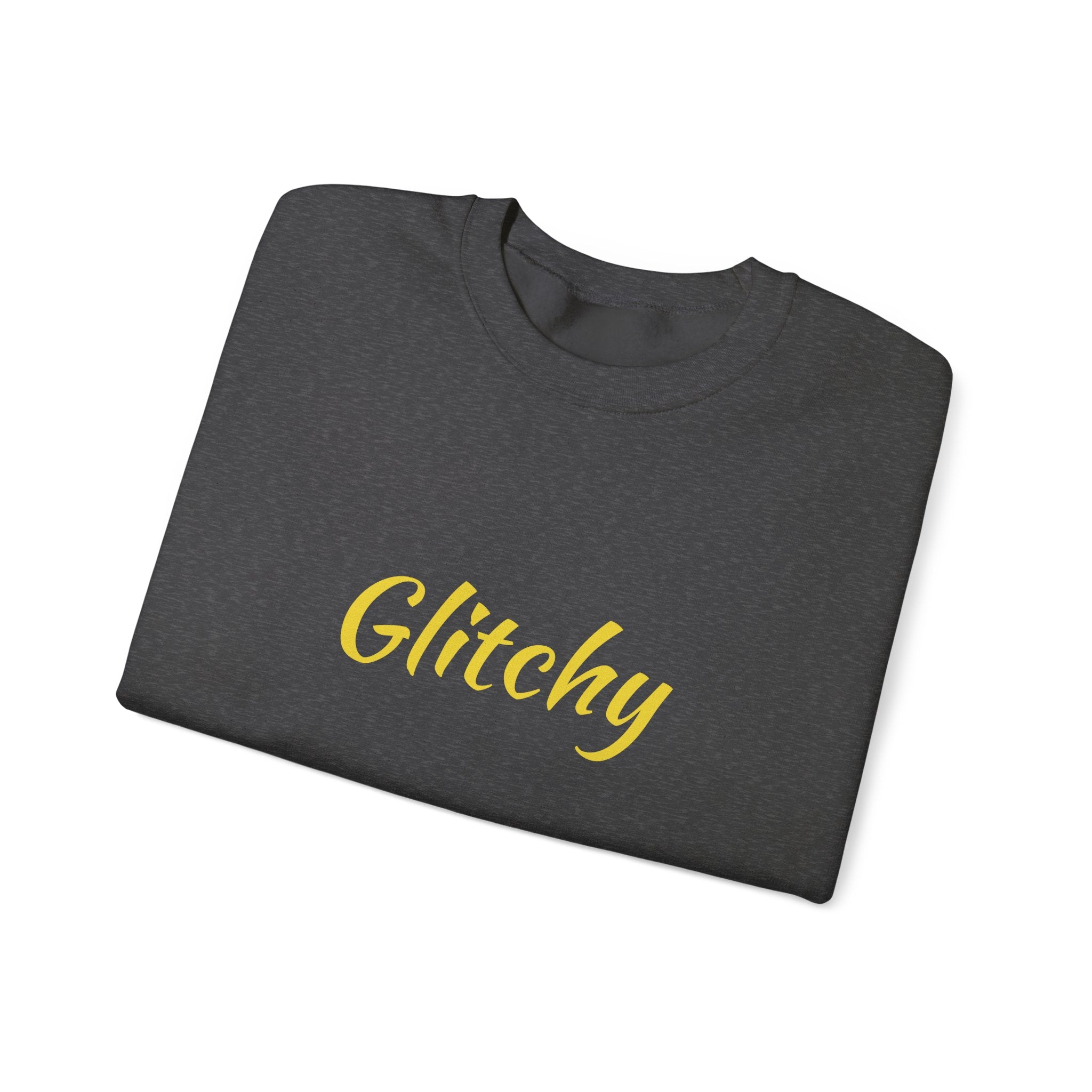 Glitchy Script Crewneck Sweatshirt
